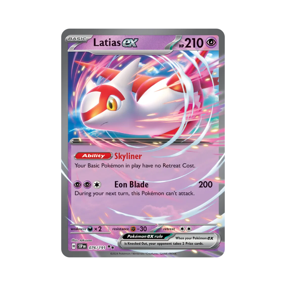 Latias ex Pokémon • Double Rare • 076/191 Surging Sparks