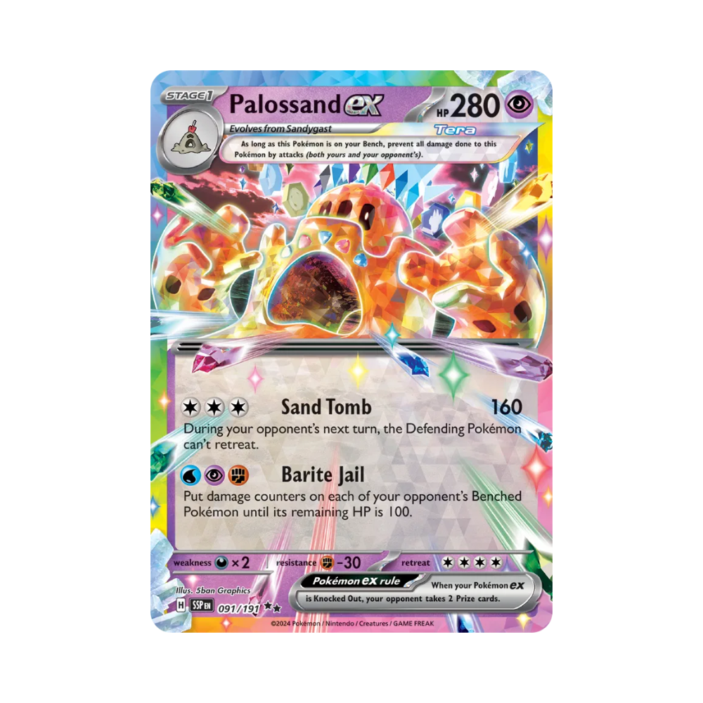 Palossand ex Pokémon • Double Rare • 091/191 Surging Sparks