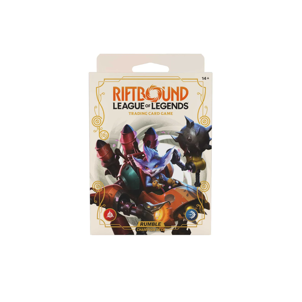 Riftbound: League of Legends TCG – Spiritforged Champion Deck – Rumble Display