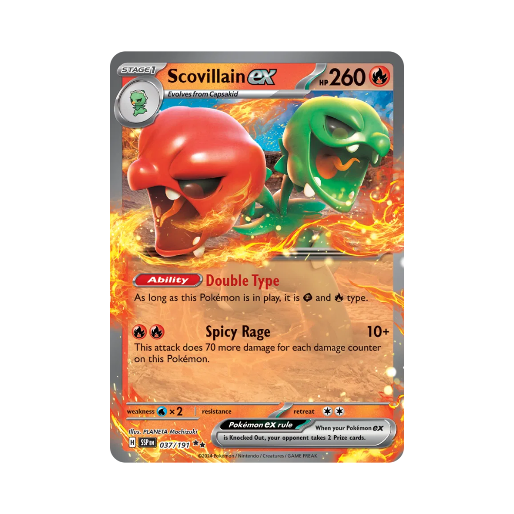 Scovillain ex Pokémon • Double Rare • 037/191 Surging Sparks