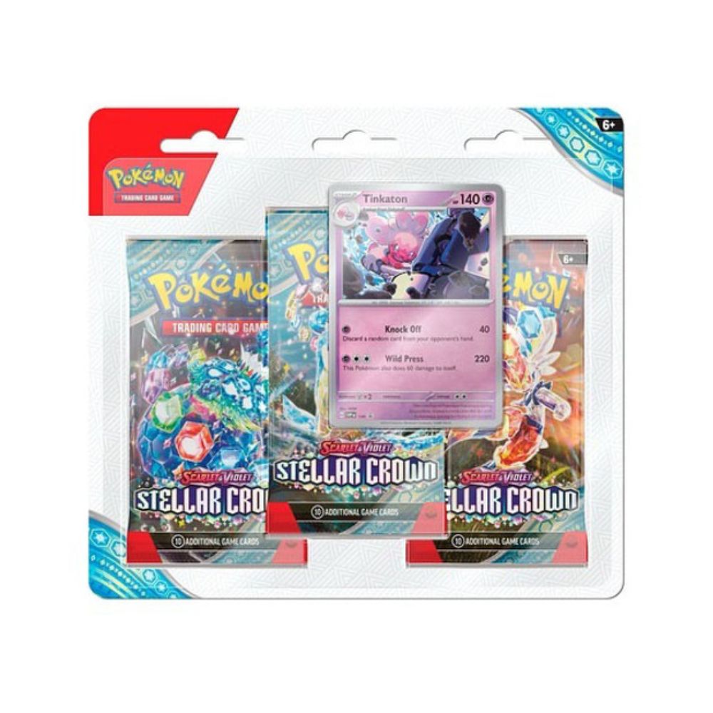 Pokemon TCG: Scarlet & Violet - Stellar Crown 3-Pack Blister Pack - Tinkaton