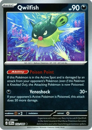 Qwilfish [Reverse Holo] - 052/086 - Chaos Rising