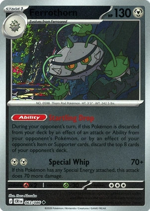 Ferrothorn [Reverse Holo] - 063/086 - Uncommon - Chaos Rising
