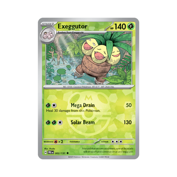 Exeggutor (Master Ball) • Uncommon • 002/131 Prismatic Evolutions