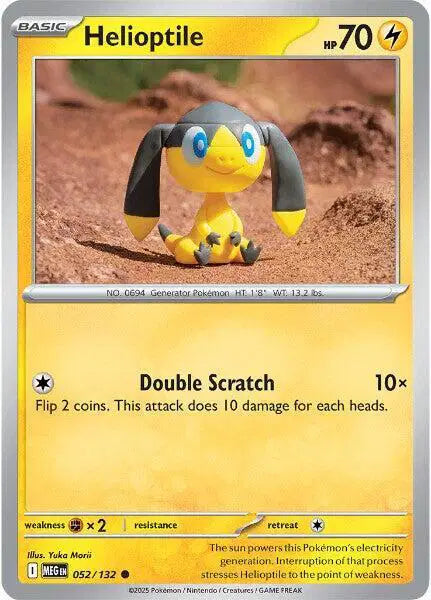 helicoptile Pokémon trading card with character and details