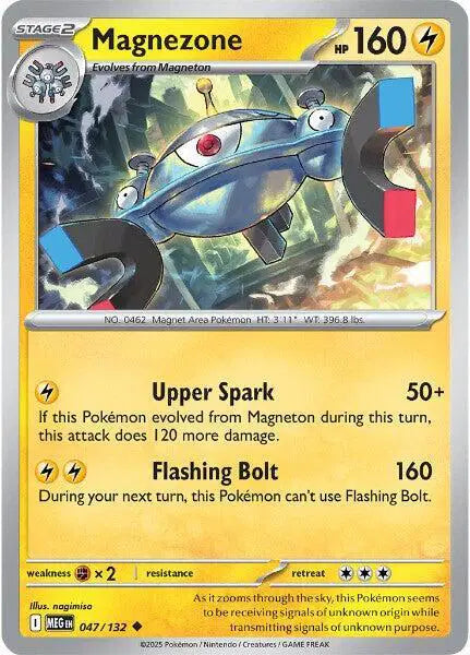 Pokémon trading card featuring Magnezone with yellow border