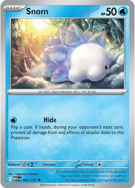 Pokémon trading card featuring a creature with a blue border and text.