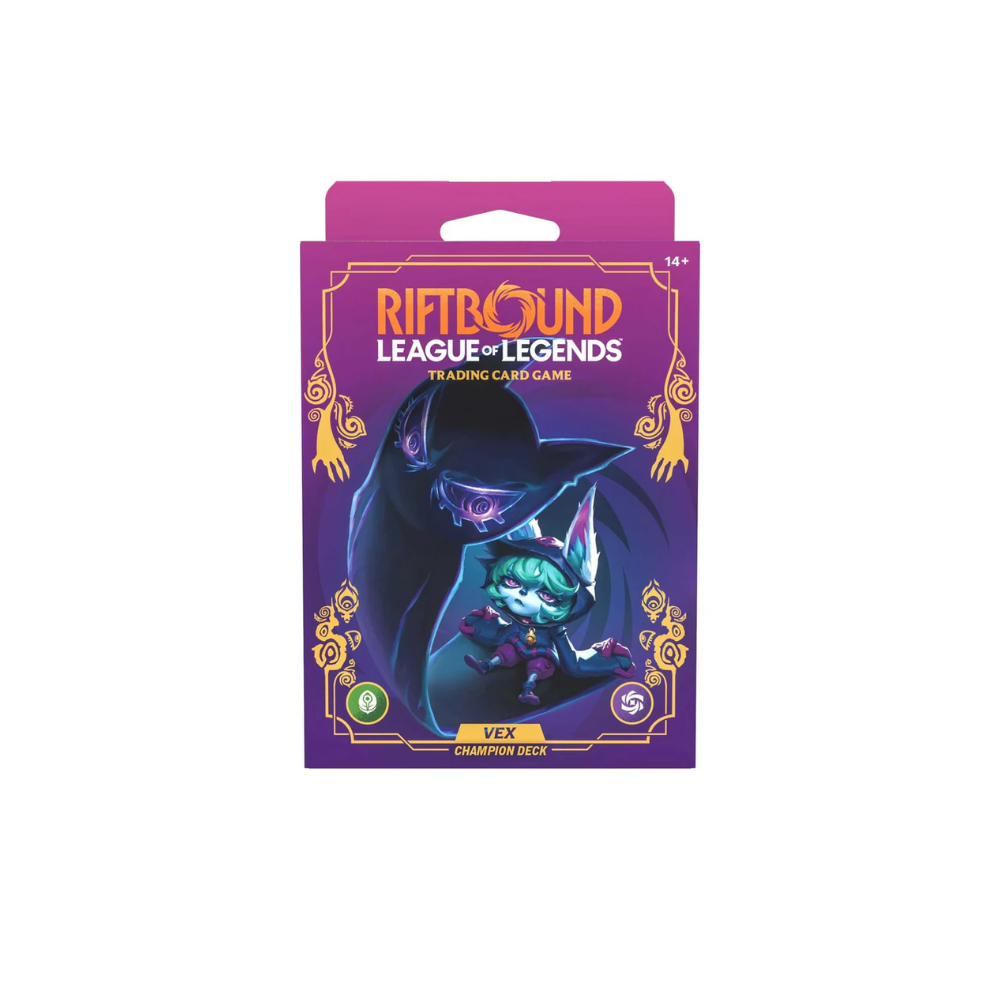 Riftbound: League of Legends Trading Card Game – Unleashed Champion Deck – Vex Display