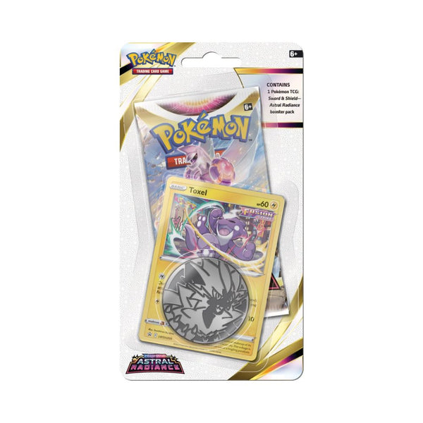 Pokemon : Astral Radiance Blister : 1 Booster Pack, Coin & Toxel Promo
