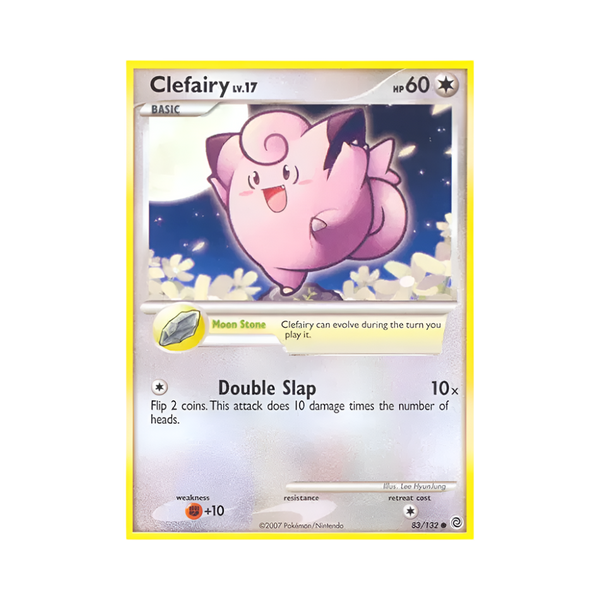 Pokémon trading card featuring Clefairy lv.17 on a white background