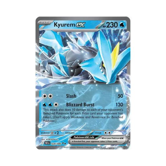 Pokémon trading card featuring Kyurem EX on a white background