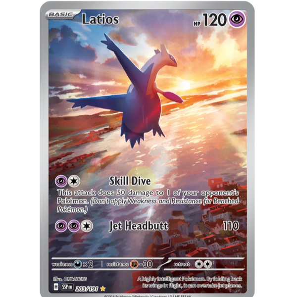 Latios Pokémon • Illustration Rare • 203/191 Surging Sparks