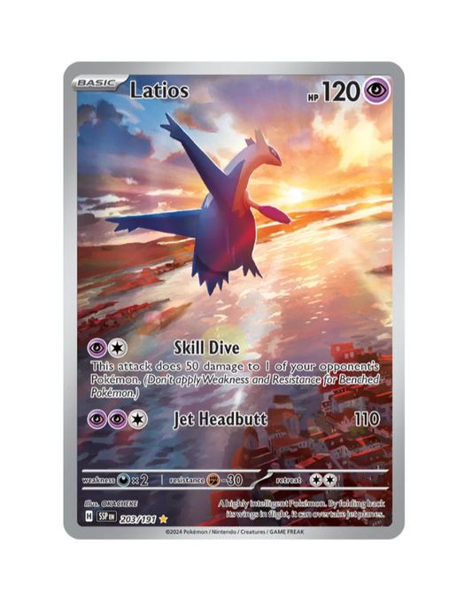 Latios Pokémon • Illustration Rare • 203/191 Surging Sparks