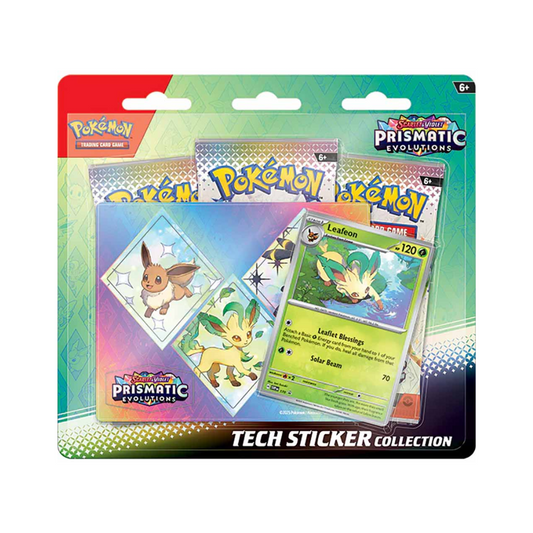 Pokémon Scarlet & Violet 8.5 - Prismatic Evolutions - Tech Sticker Collection Assorted Display