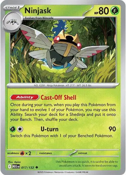Ninjask - Uncommon - 017/132 Mega Evolution