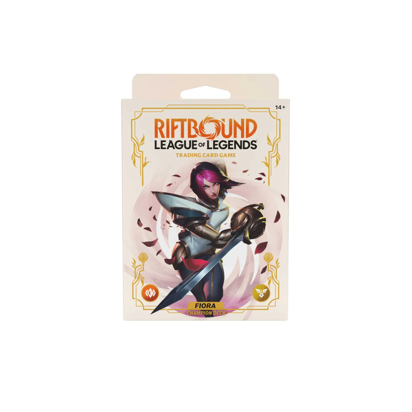 Riftbound: League of Legends TCG Spiritforged Champion Deck – Fiora Display
