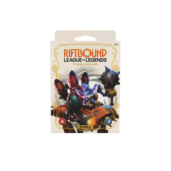 Riftbound: League of Legends TCG – Spiritforged Champion Deck – Rumble Display