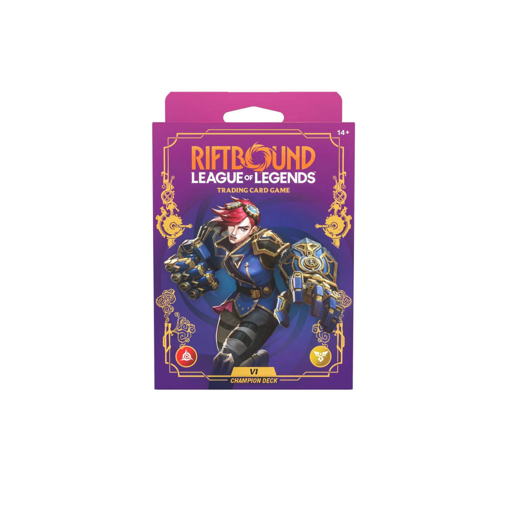 Riftbound: League of Legends Trading Card Game – Unleashed Champion Deck – Vi Display